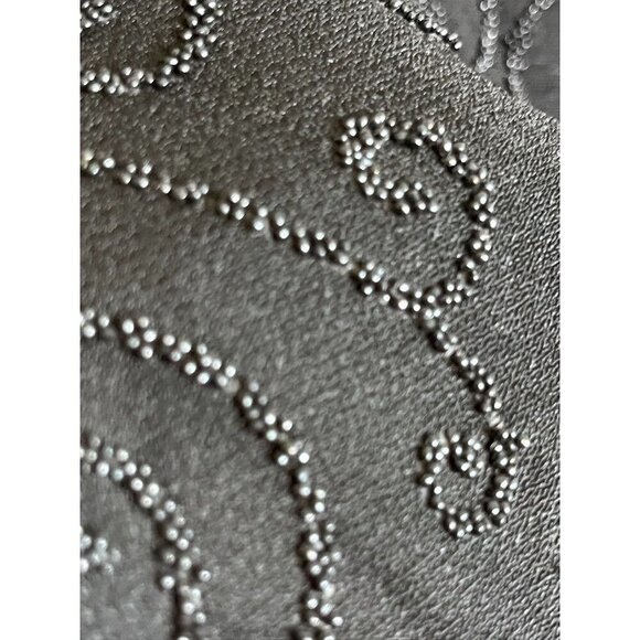 Cache Halter Beaded Dress S Black Maxi Vintage Gown Y2K 80s Whimsigoth Feminine - Picture 7 of 16